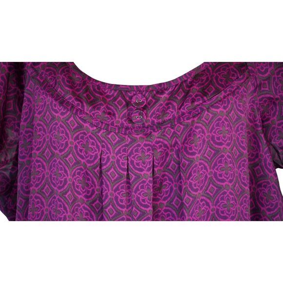 Mandala Print Top Womens Size 2X by Route 66 Purple Magenta - Picture 3 of 9